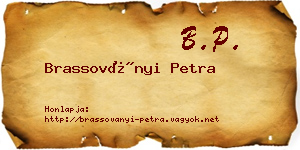 Brassoványi Petra névjegykártya